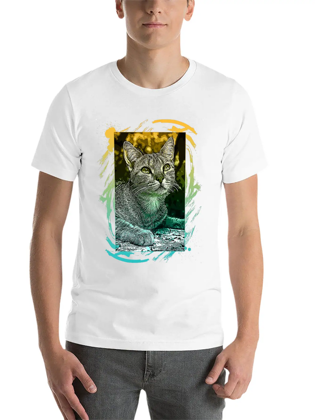 Lovely Cat Breathable Soft Cotton T-Shirt – Timeless Casual Look