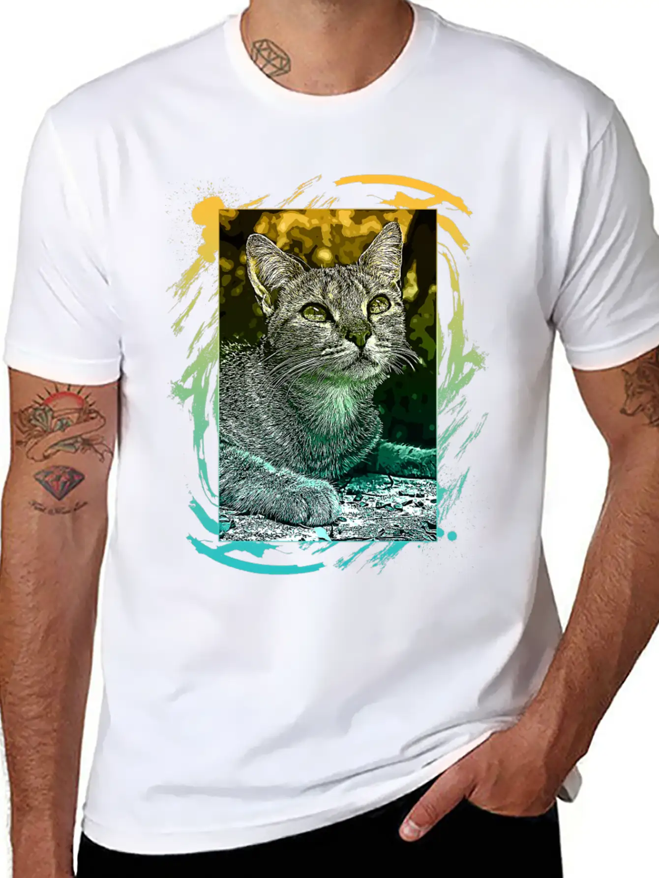 Lovely Cat Breathable Soft Cotton T-Shirt – Timeless Casual Look