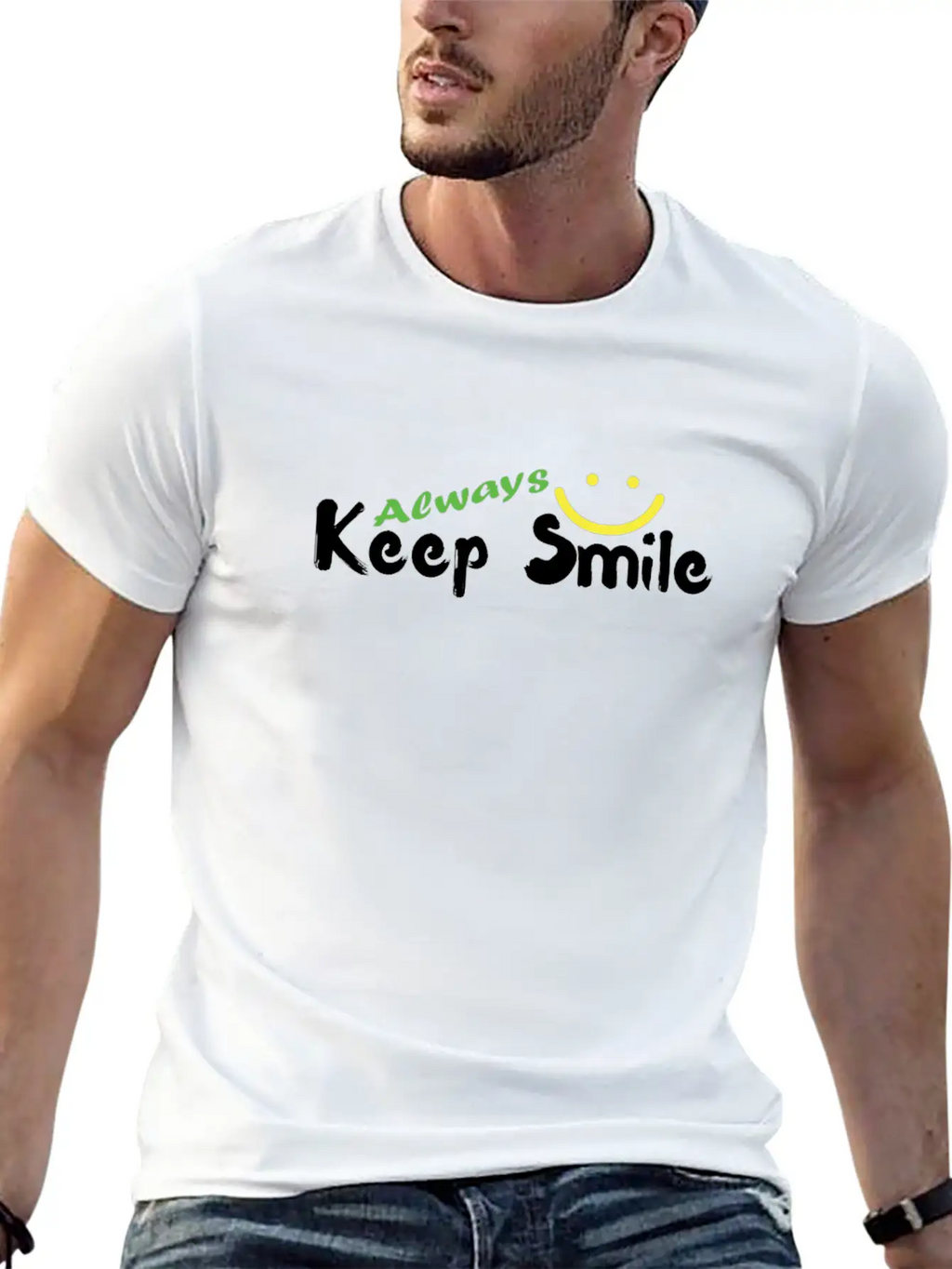Lovely T-shirt | Keep Smile T-shirt Relaxed Everyday Tee – Lightweight And Durable Cotton