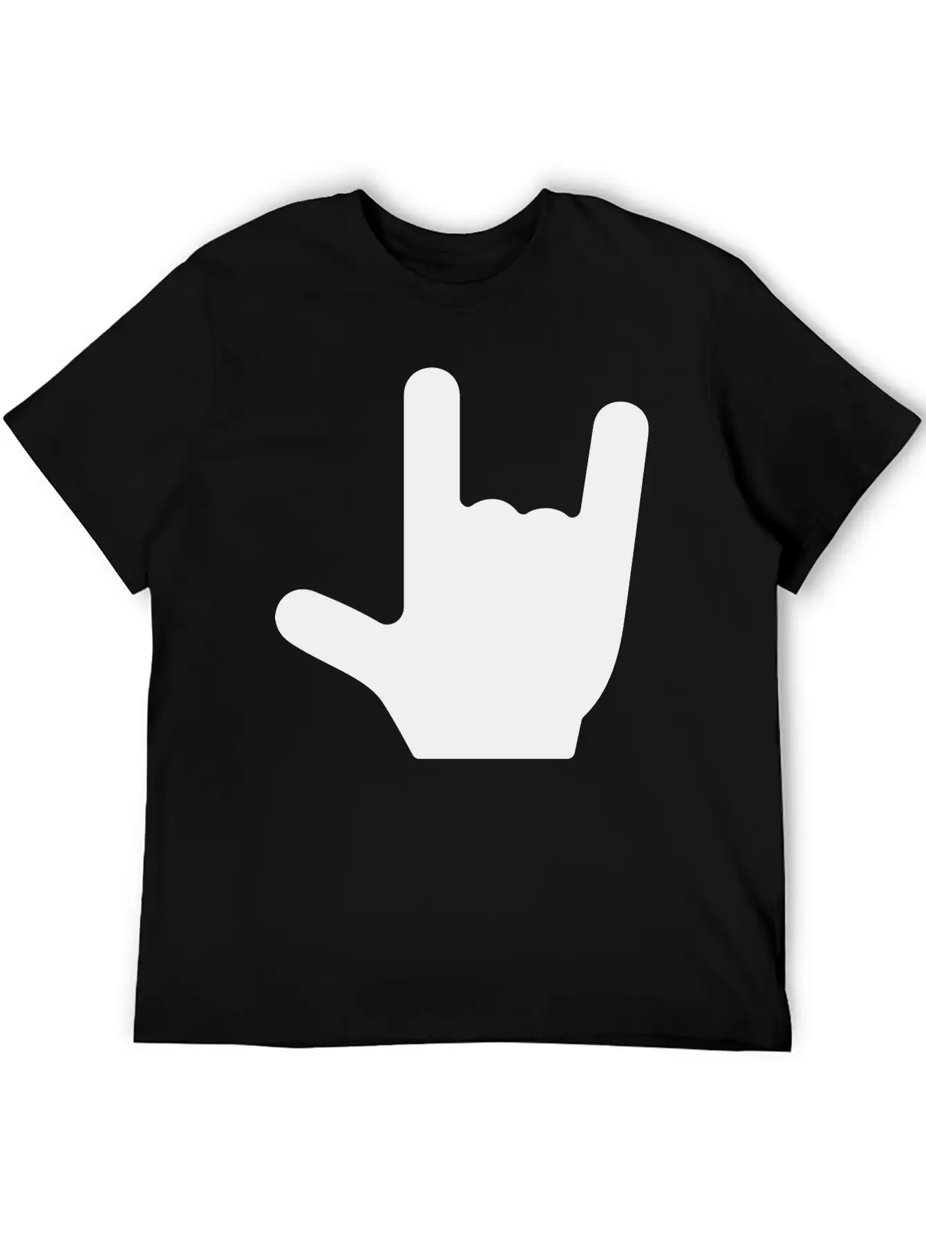 Love/Rock On Sign Language Essential Cotton Tee For Daily Outfits – Unisex Style