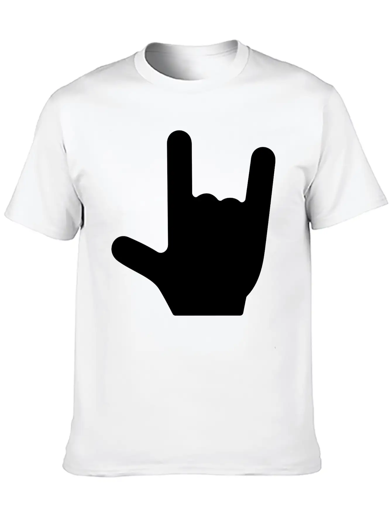 Love/Rock On Sign Language Essential Cotton Tee For Daily Outfits – Unisex Style