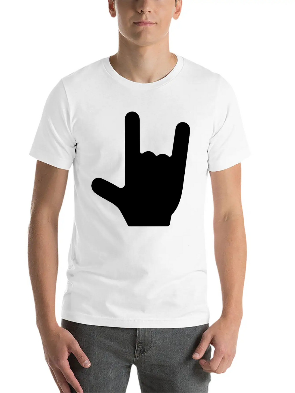 Love/Rock On Sign Language Essential Cotton Tee For Daily Outfits – Unisex Style