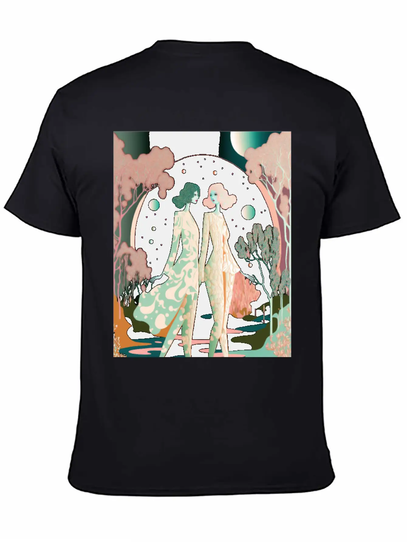 Lovers In The Woods - Two Women In The Forest Stylish Everyday T-Shirt – Unisex Basic Cotton Tee