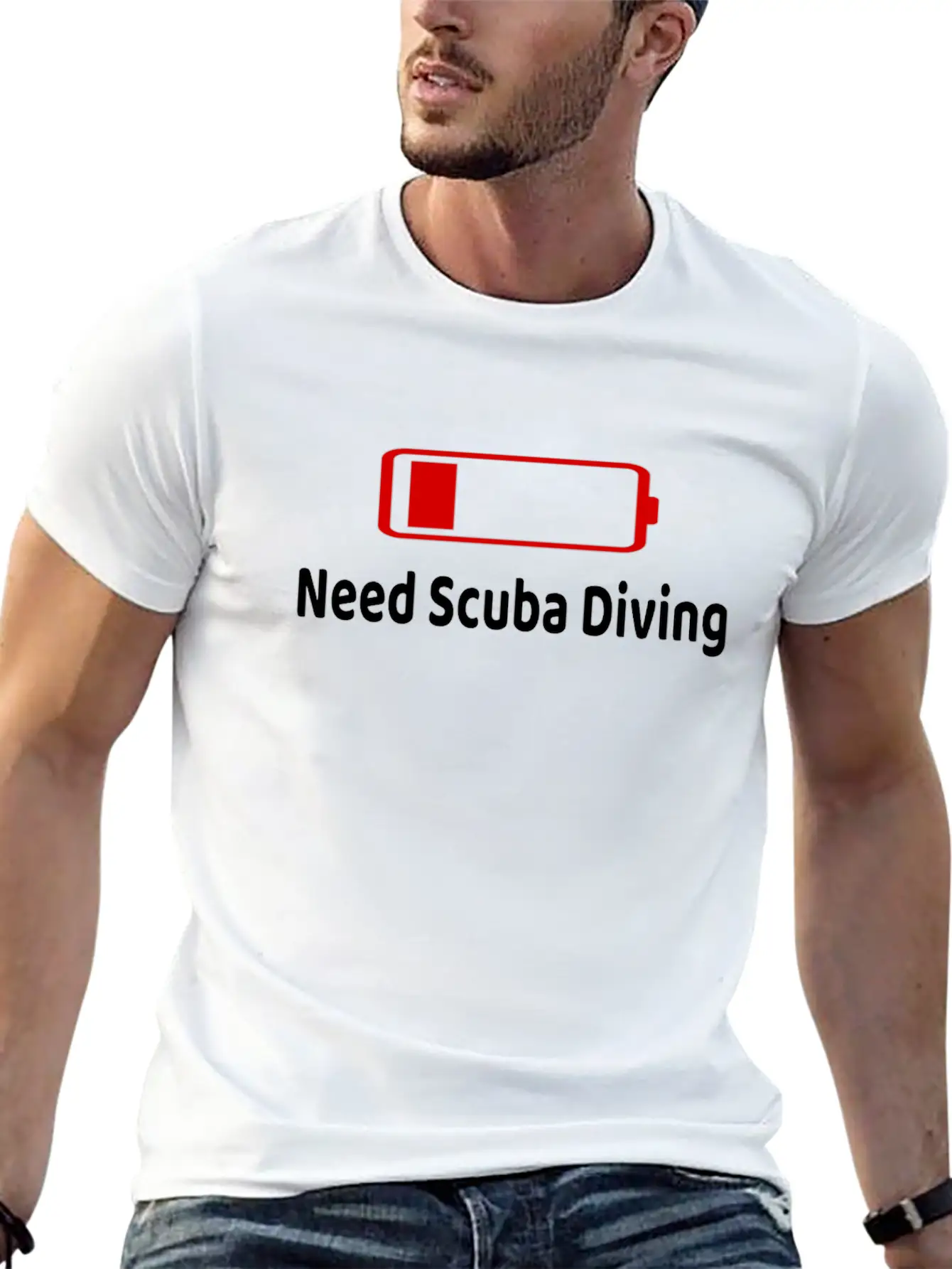 Low Battery Need Scuba Diving TShirt Activities Hobbies Basic Graphic T-Shirt – Daily Comfort In Soft Cotton