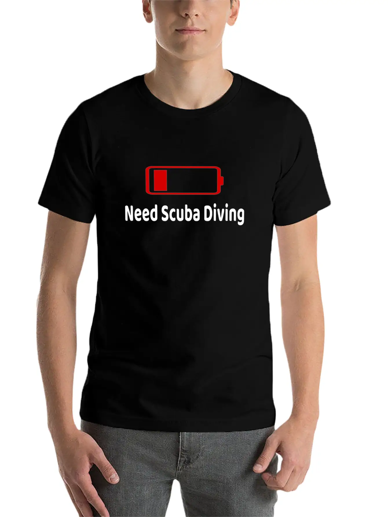 Low Battery Need Scuba Diving TShirt Activities Hobbies Basic Graphic T-Shirt – Daily Comfort In Soft Cotton