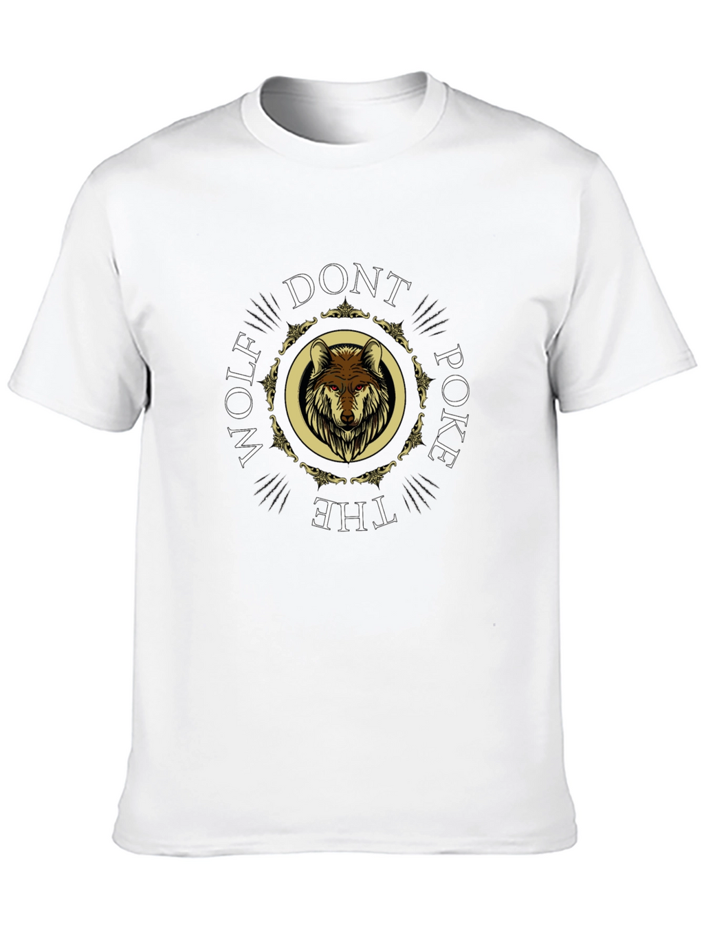 Dont Poke the Wolf Graphic T-Shirt - Black