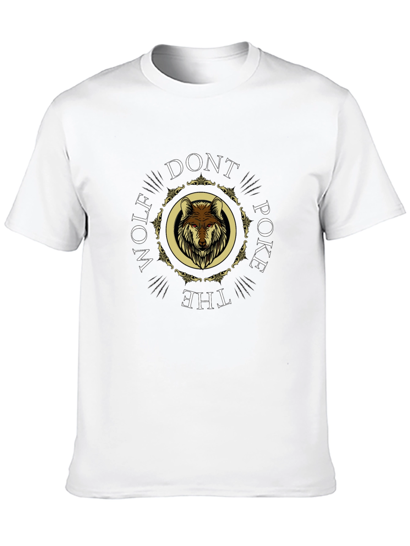 Dont Poke the Wolf Graphic T-Shirt - Black