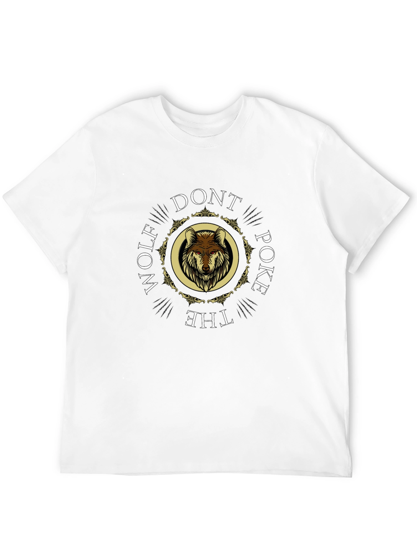 Dont Poke the Wolf Graphic T-Shirt - Black