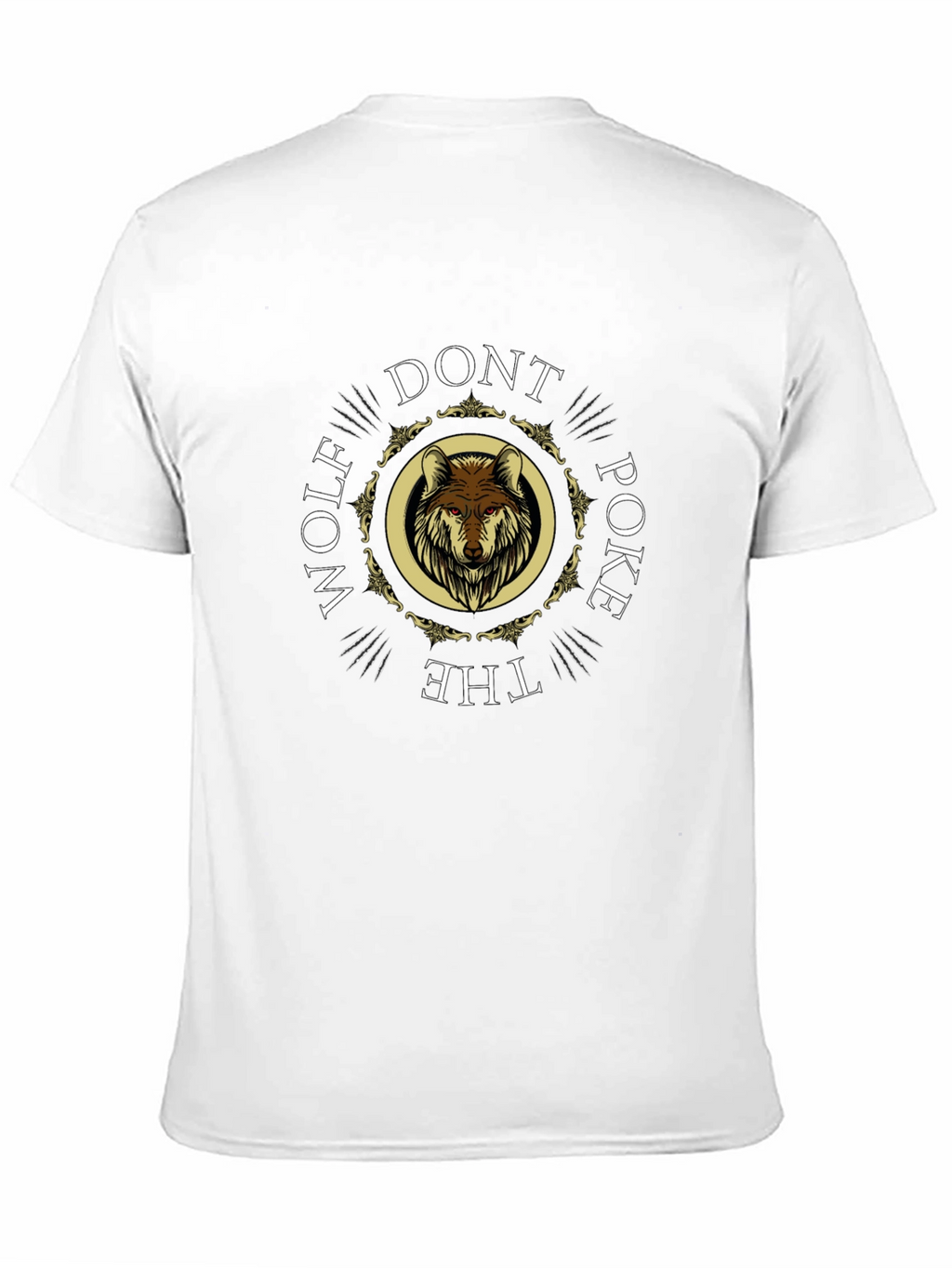 Dont Poke the Wolf Graphic T-Shirt - Black