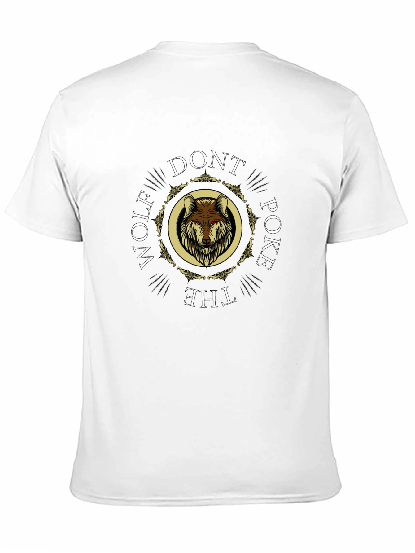Dont Poke the Wolf Graphic T-Shirt - Black