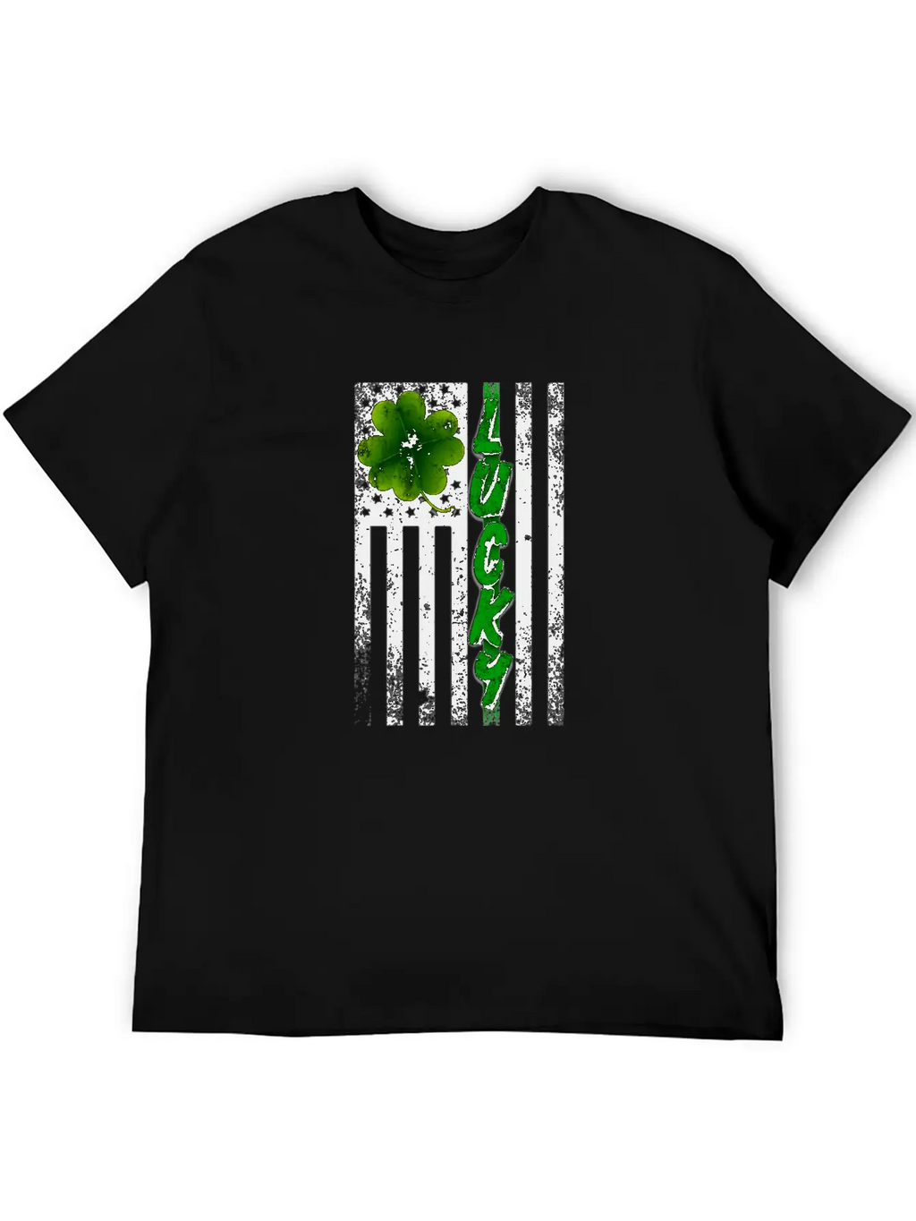 Lucky American Flag For Light Breathable Graphic T-Shirt – Perfect For Casual Days
