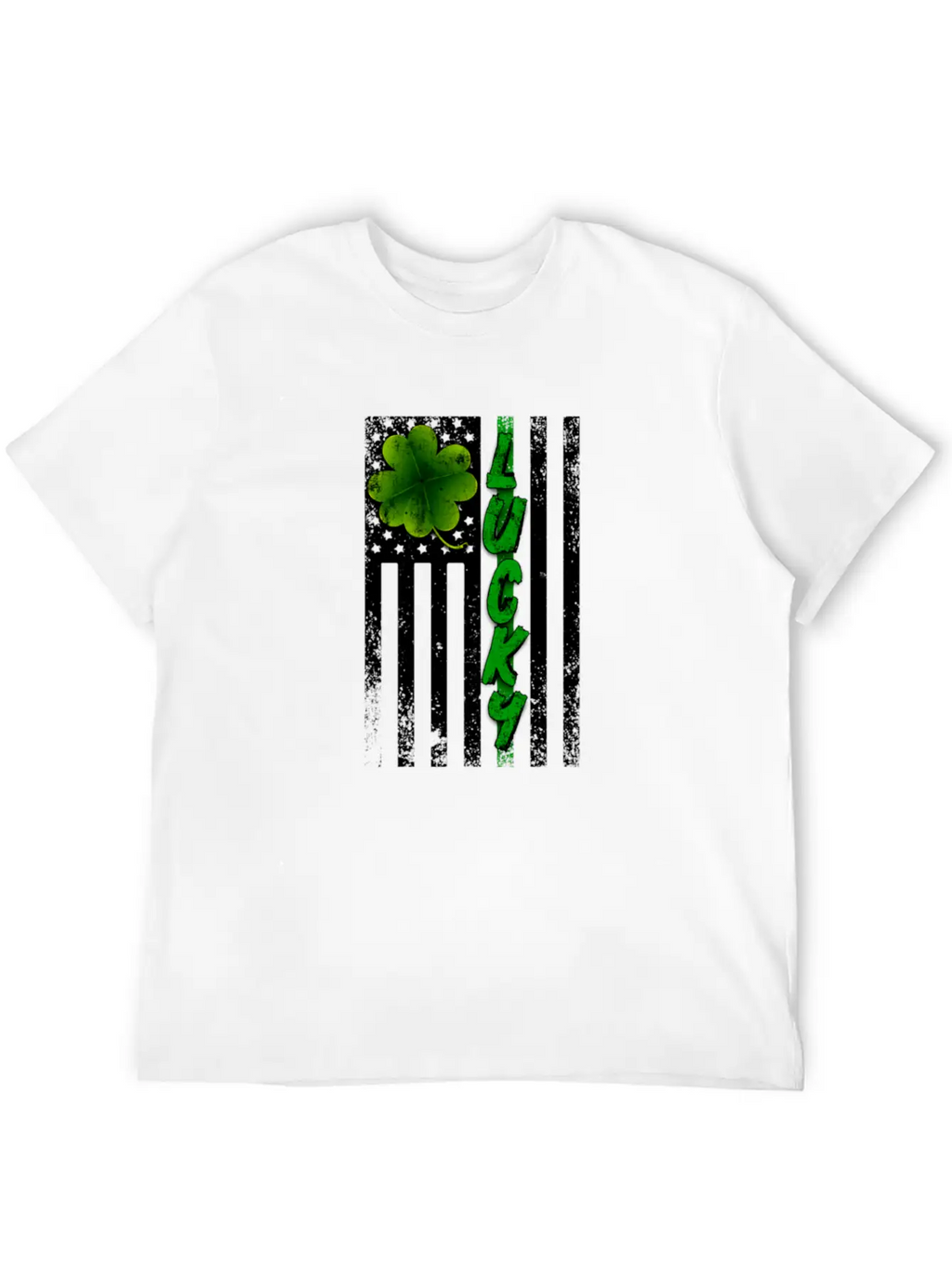 Lucky American Flag For Light Breathable Graphic T-Shirt – Perfect For Casual Days
