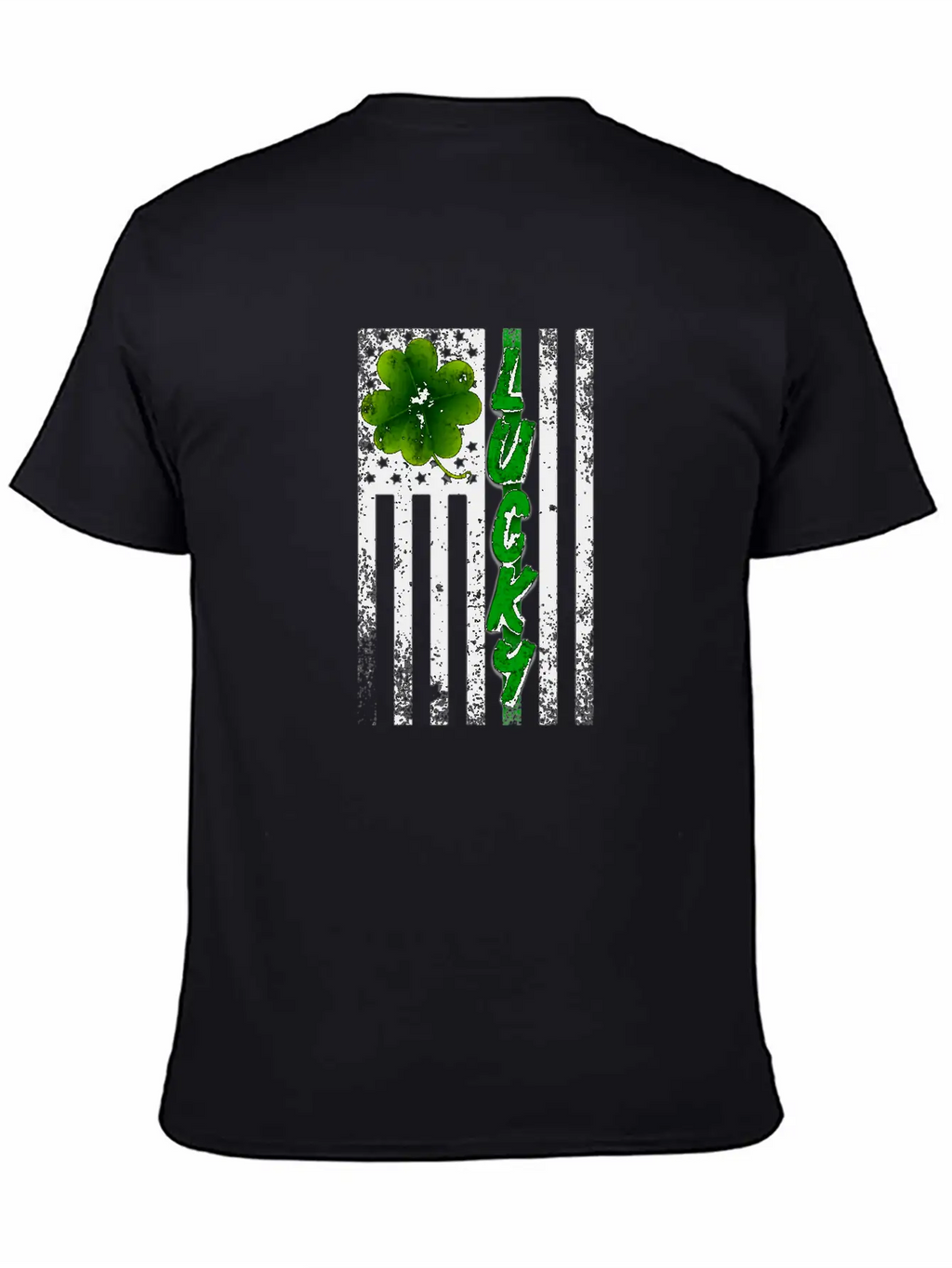 Lucky American Flag For Light Breathable Graphic T-Shirt – Perfect For Casual Days