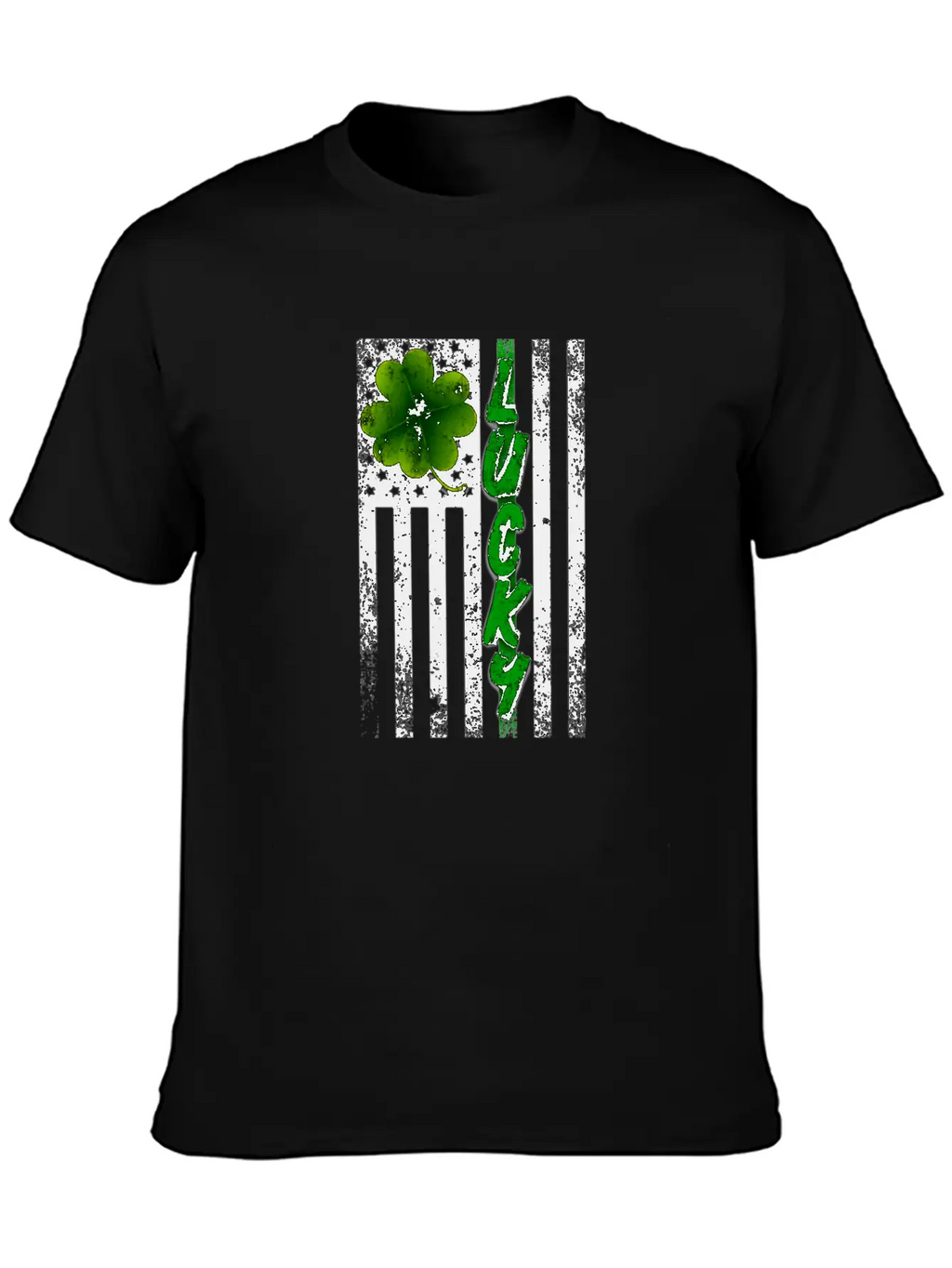 Lucky American Flag For Light Breathable Graphic T-Shirt – Perfect For Casual Days