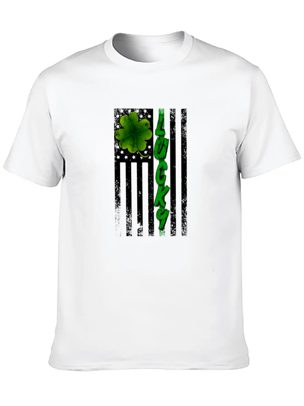 Lucky American Flag For Light Breathable Graphic T-Shirt – Perfect For Casual Days