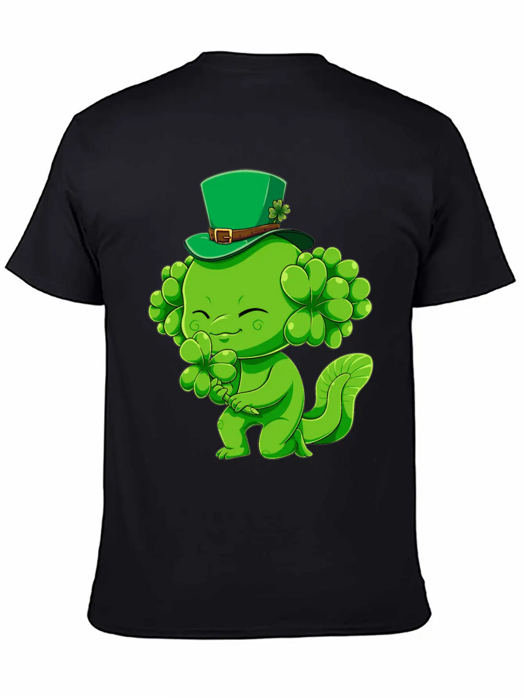 Lucky Axolotl Leprechaun St Patricks Day Irish Sha Essential Cotton Tee For Daily Outfits – Unisex Style