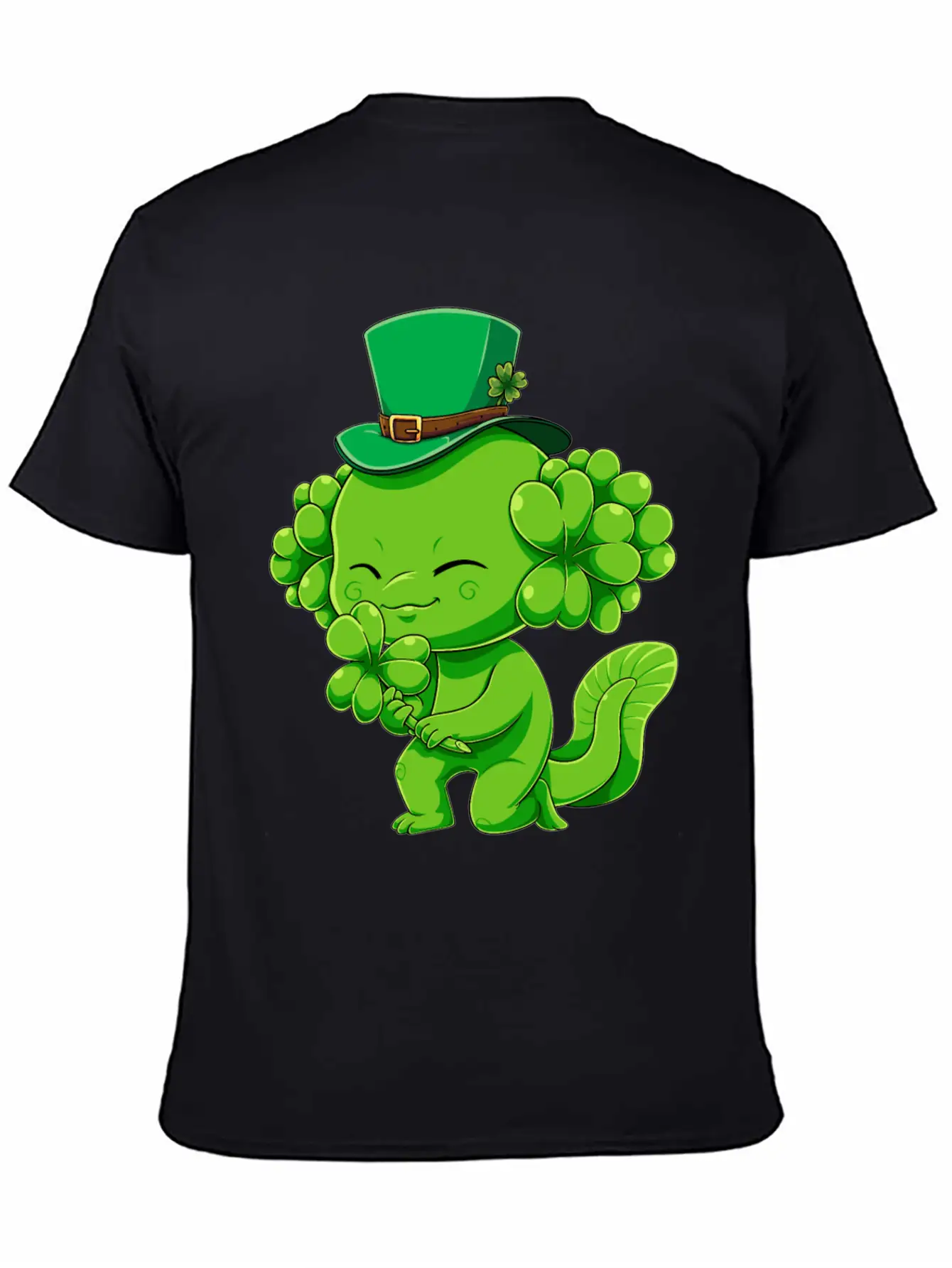 Lucky Axolotl Leprechaun St Patricks Day Irish Sha Essential Cotton Tee For Daily Outfits – Unisex Style