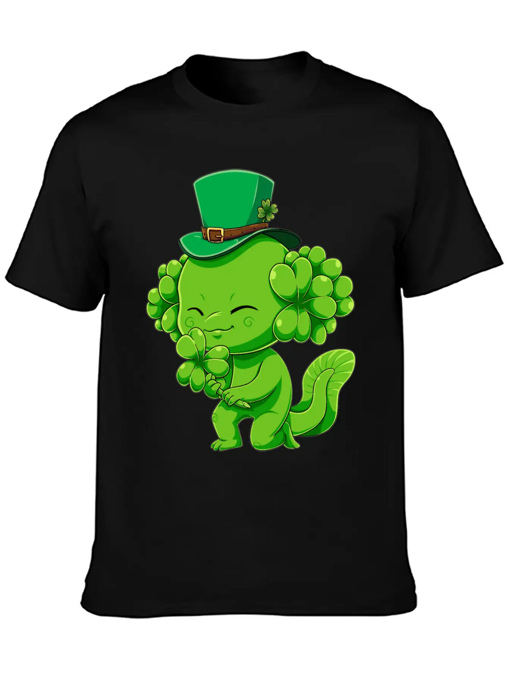 Lucky Axolotl Leprechaun St Patricks Day Irish Sha Essential Cotton Tee For Daily Outfits – Unisex Style