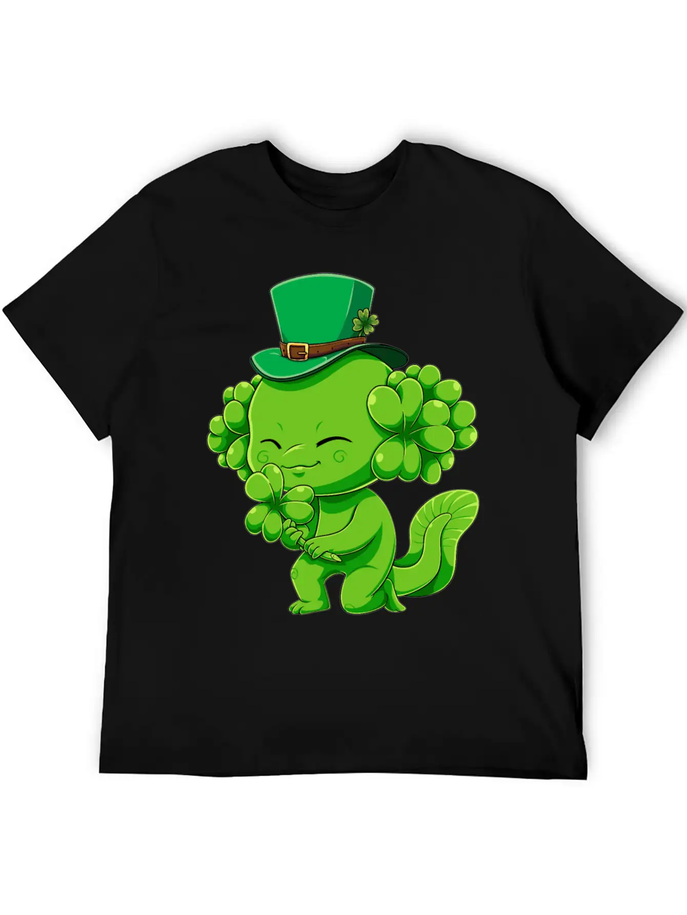 Lucky Axolotl Leprechaun St Patricks Day Irish Sha Essential Cotton Tee For Daily Outfits – Unisex Style