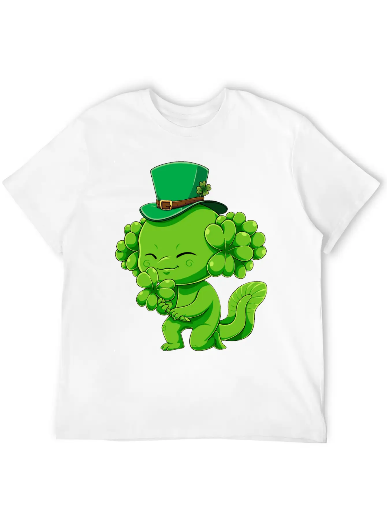 Lucky Axolotl Leprechaun St Patricks Day Irish Sha Essential Cotton Tee For Daily Outfits – Unisex Style
