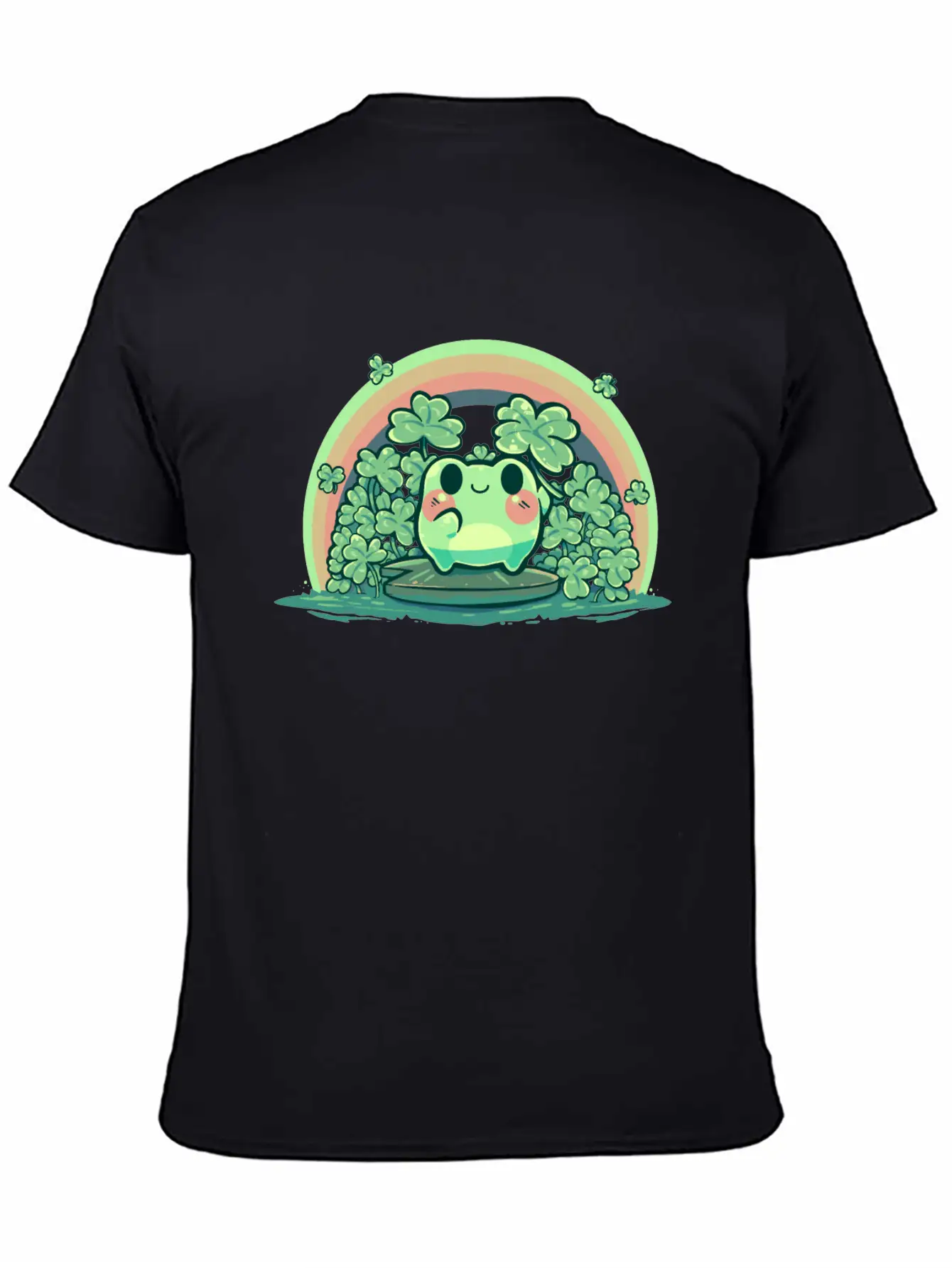 Lucky Cute Frog Breathable Soft Cotton T-Shirt – Timeless Casual Look