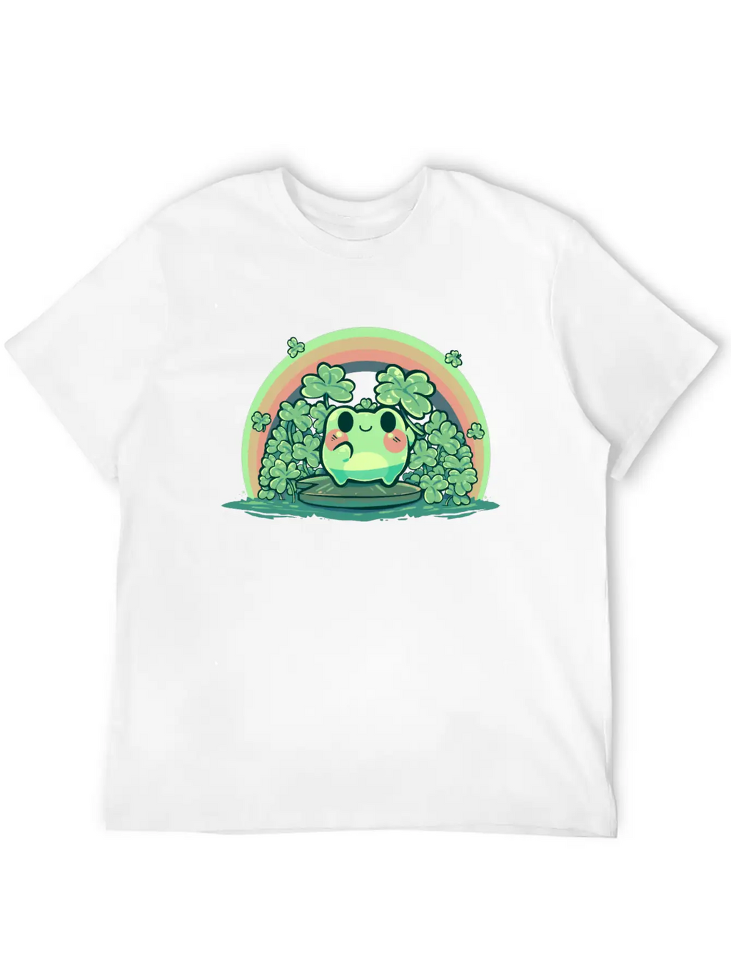 Lucky Cute Frog Breathable Soft Cotton T-Shirt – Timeless Casual Look