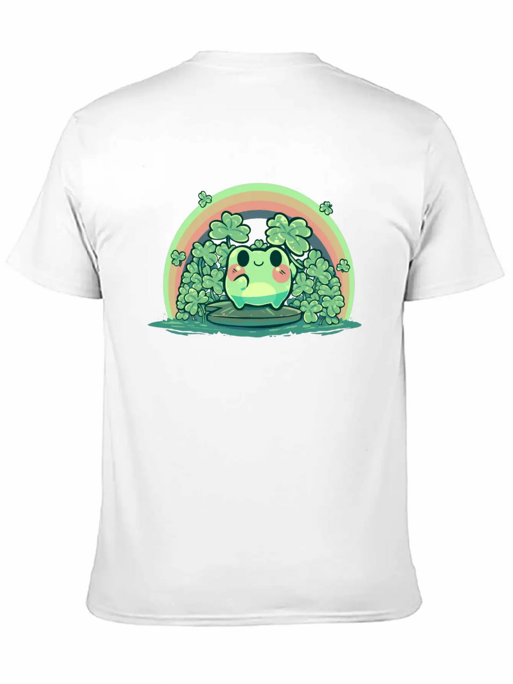 Lucky Cute Frog Breathable Soft Cotton T-Shirt – Timeless Casual Look