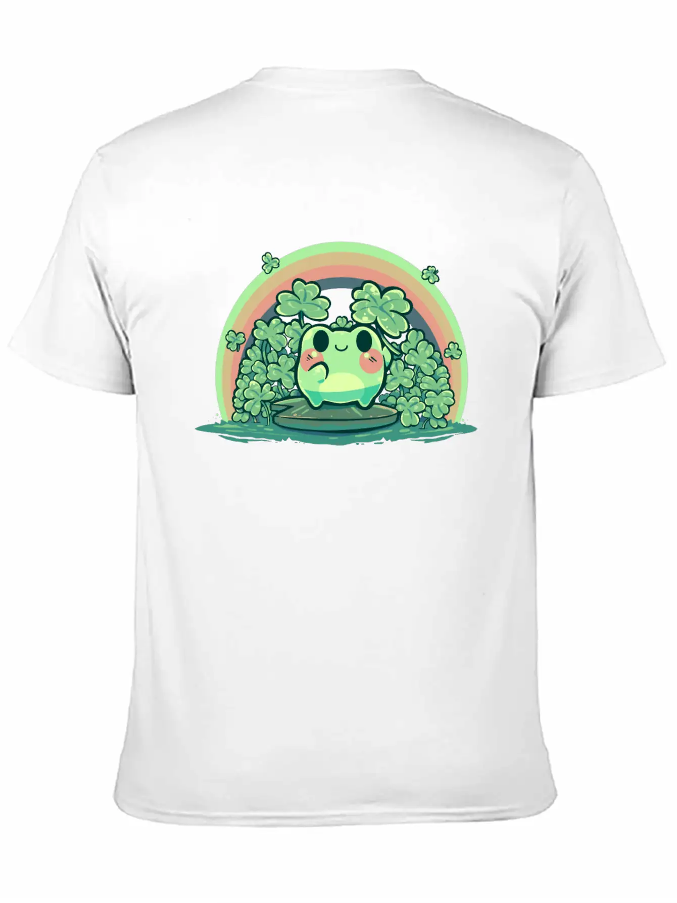 Lucky Cute Frog Breathable Soft Cotton T-Shirt – Timeless Casual Look