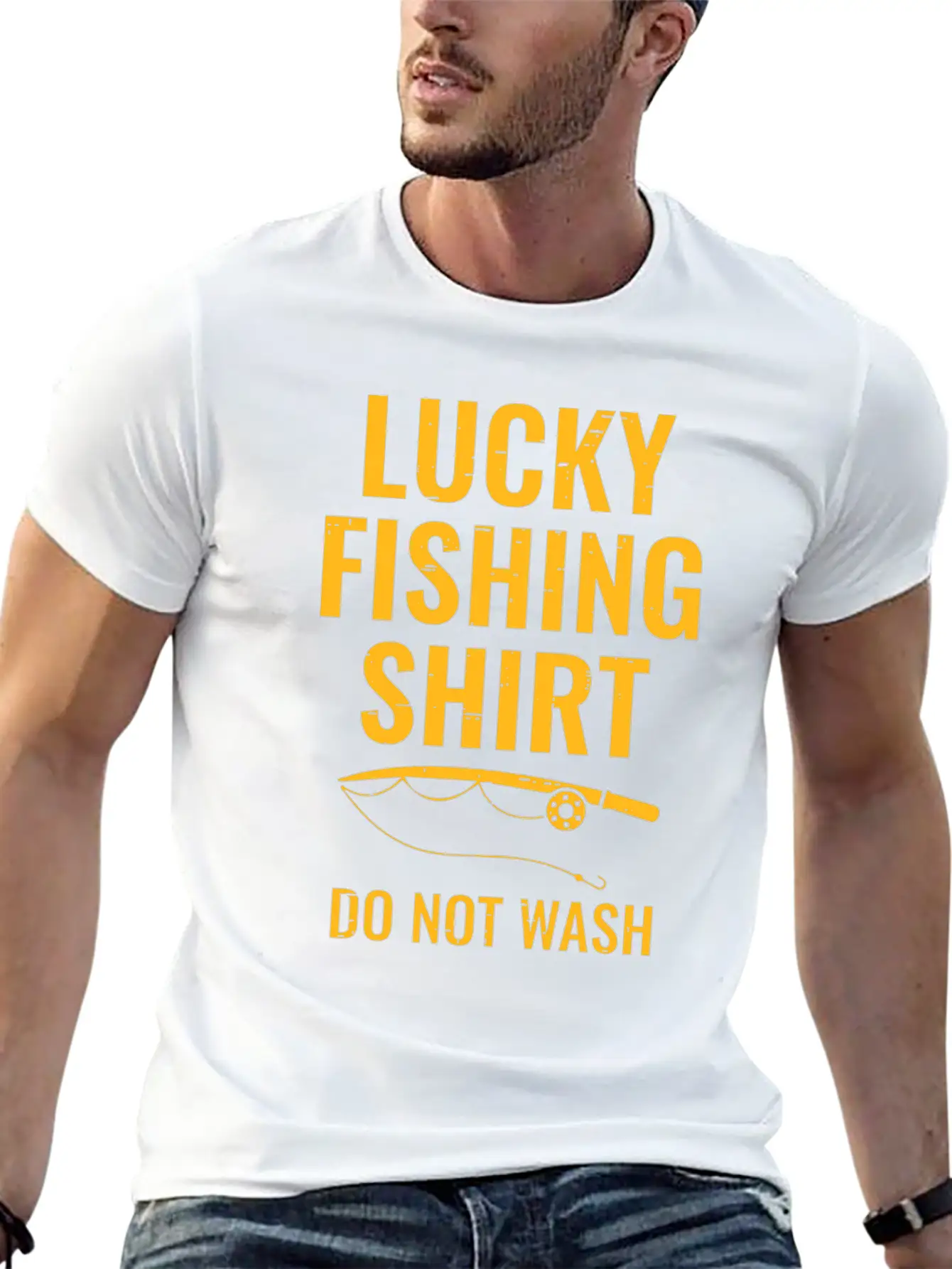 Lucky Fishing Shirt For Fish Hunter And Fisherman Stylish Everyday T-Shirt – Unisex Basic Cotton Tee