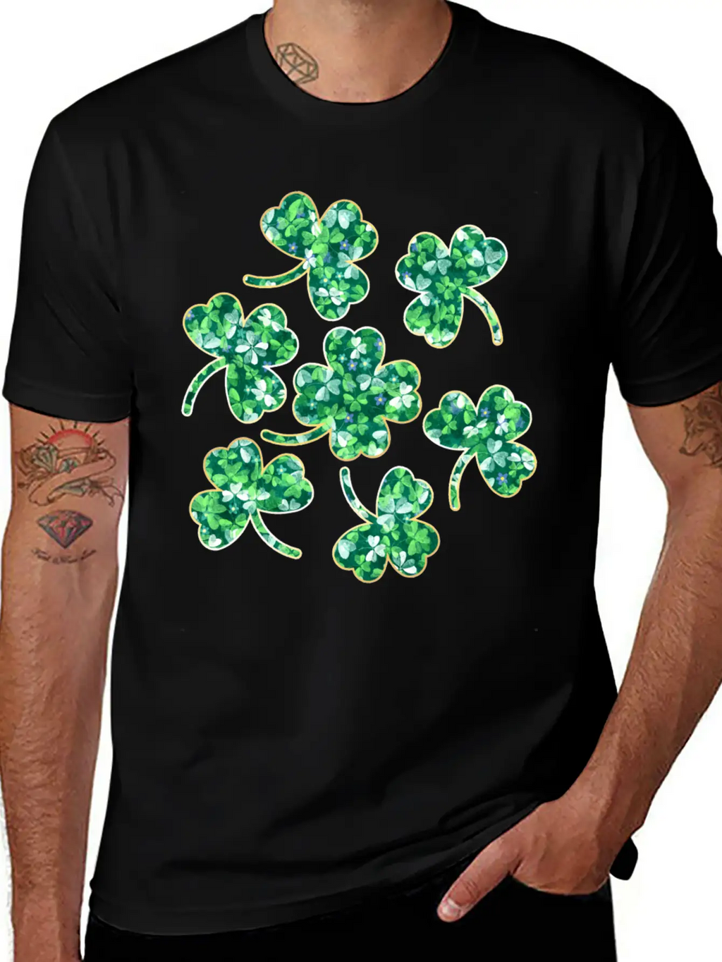 Lucky Four Leaf Clover Relaxed Everyday Tee – Lightweight And Durable Cotton