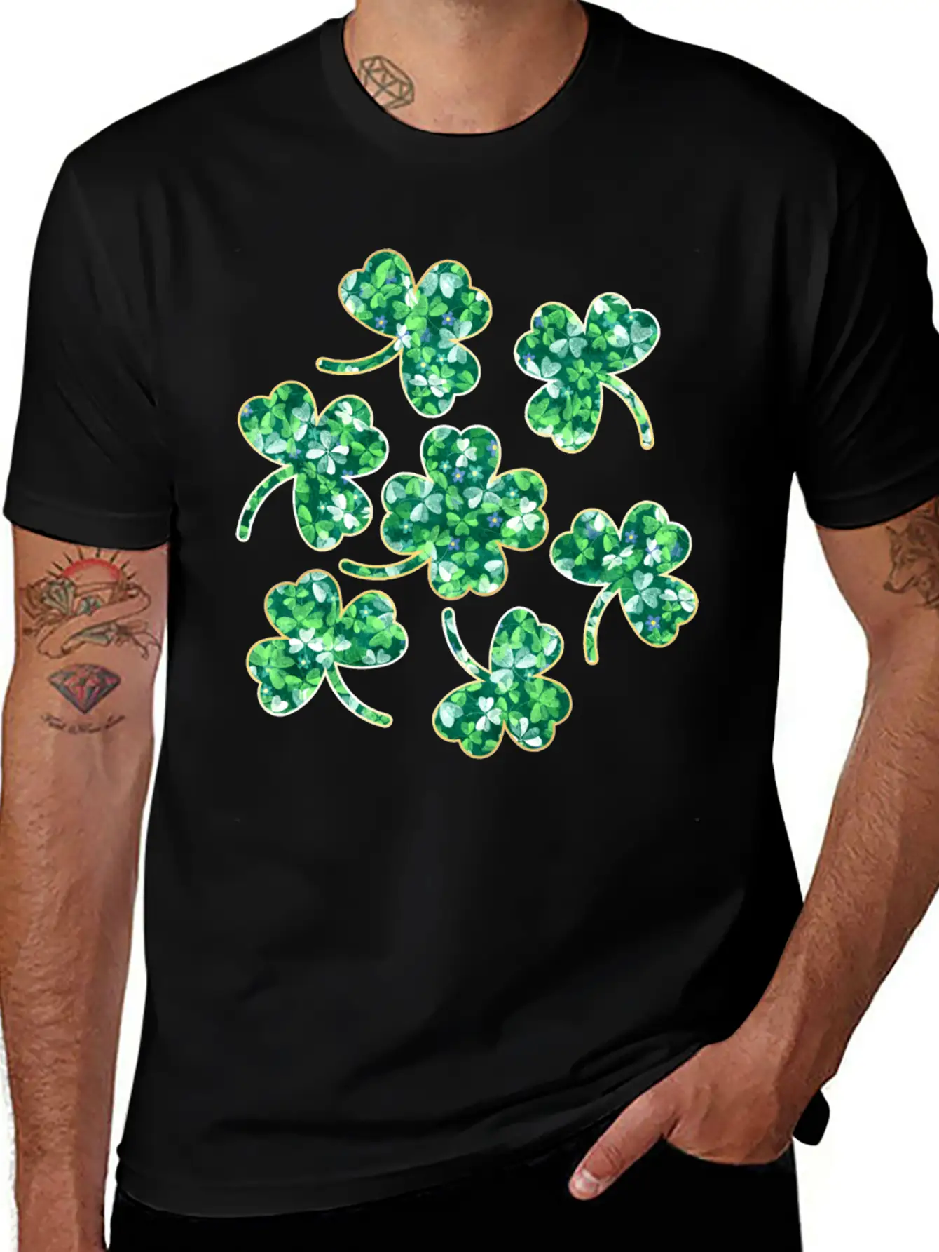 Lucky Four Leaf Clover Relaxed Everyday Tee – Lightweight And Durable Cotton