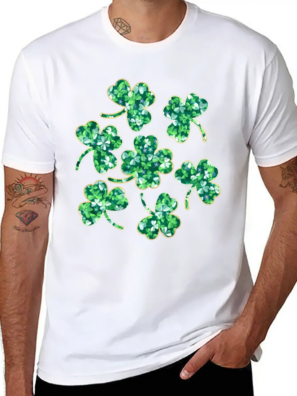 Lucky Four Leaf Clover Relaxed Everyday Tee – Lightweight And Durable Cotton
