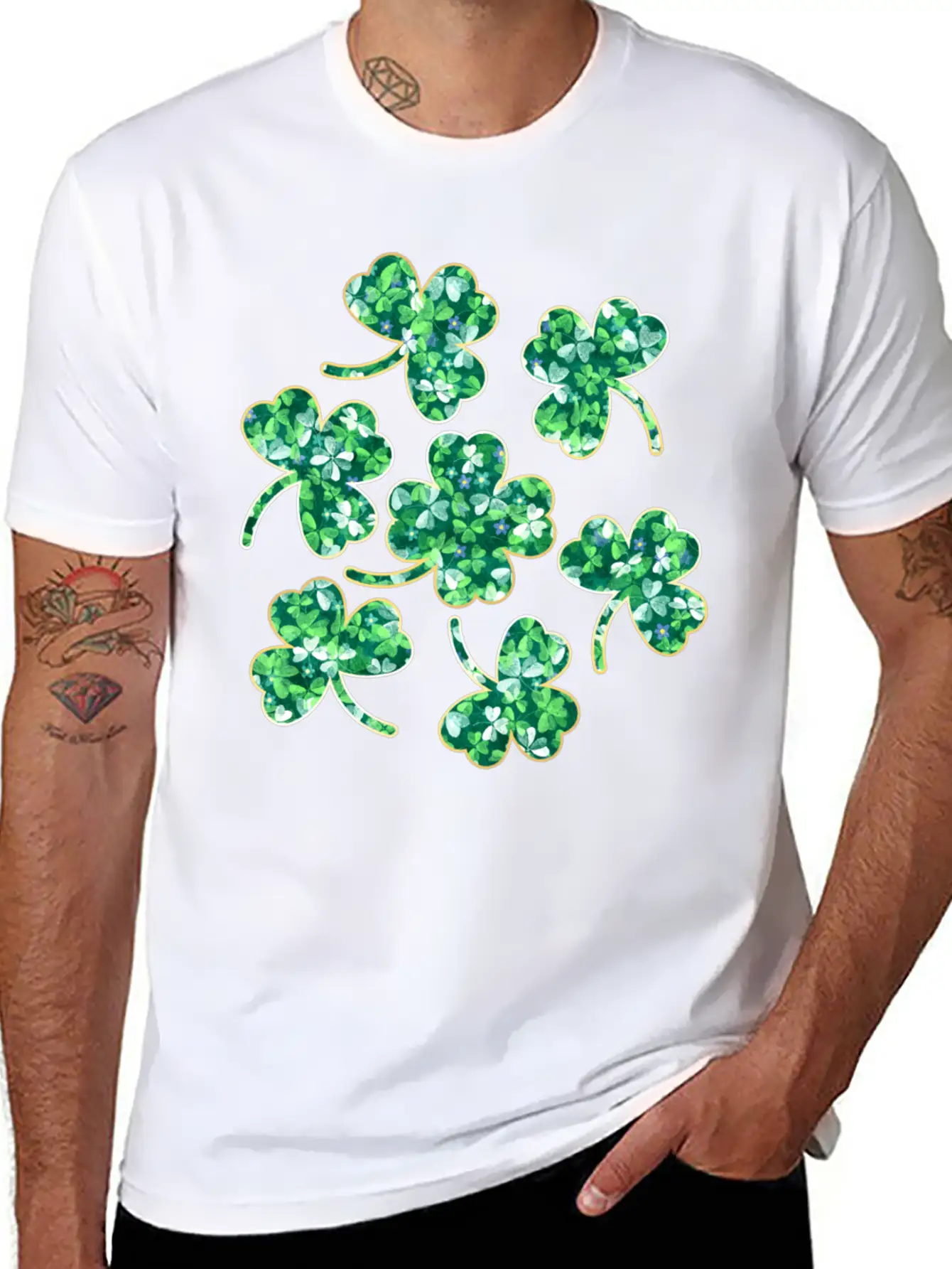 Lucky Four Leaf Clover Relaxed Everyday Tee – Lightweight And Durable Cotton
