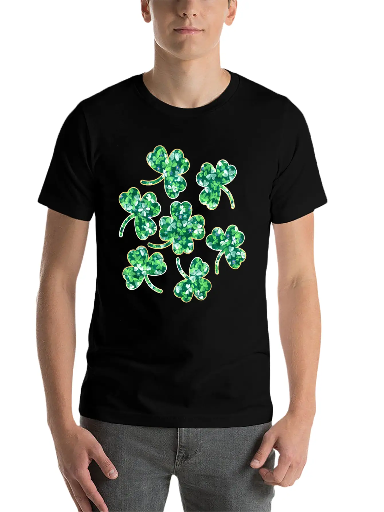 Lucky Four Leaf Clover Relaxed Everyday Tee – Lightweight And Durable Cotton