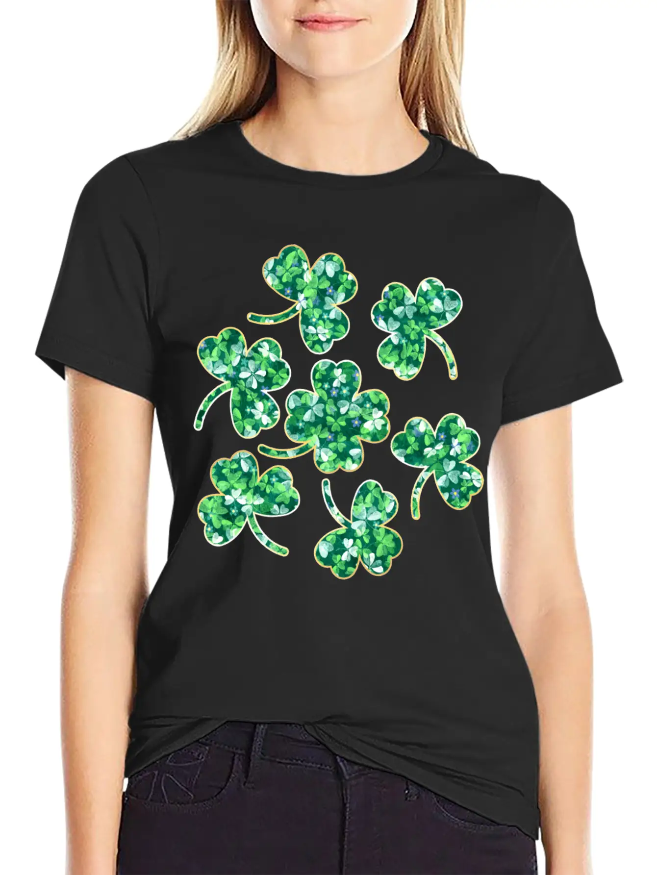 Lucky Four Leaf Clover Relaxed Everyday Tee – Lightweight And Durable Cotton