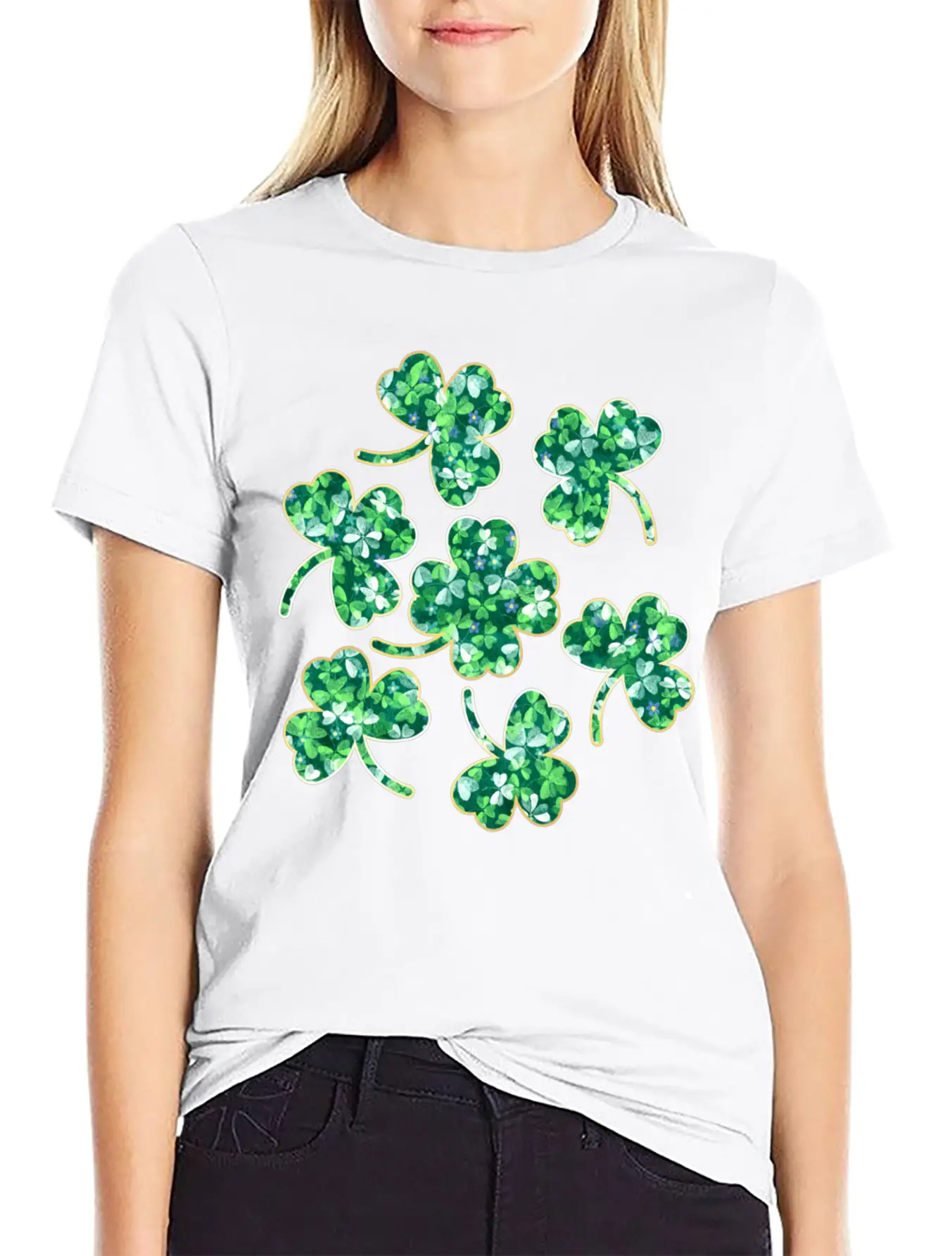 Lucky Four Leaf Clover Relaxed Everyday Tee – Lightweight And Durable Cotton