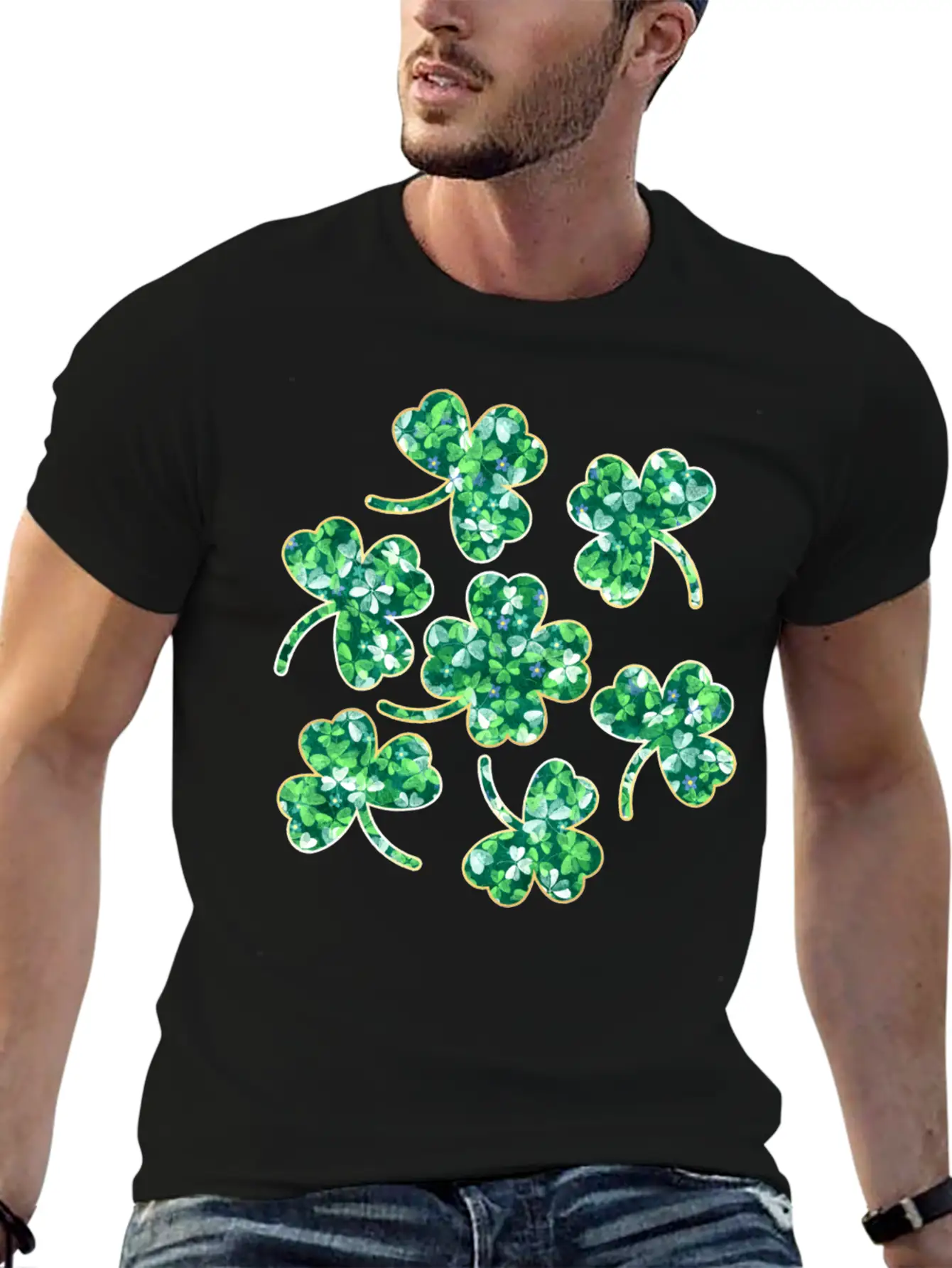 Lucky Four Leaf Clover Relaxed Everyday Tee – Lightweight And Durable Cotton