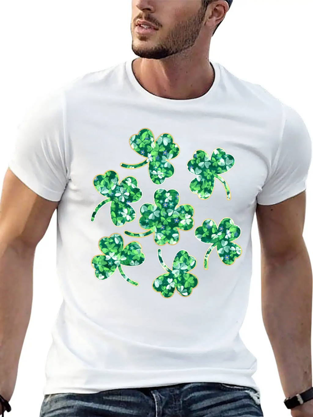 Lucky Four Leaf Clover Relaxed Everyday Tee – Lightweight And Durable Cotton