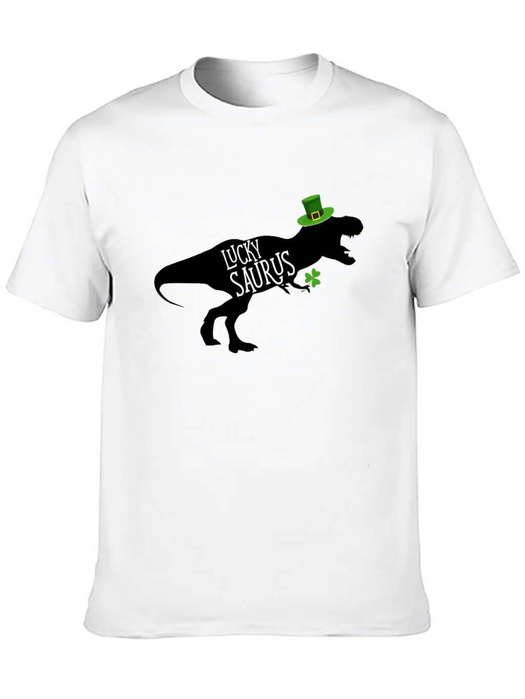 Lucky Saurus Dinosaur Shamrock St Patrick's Day Classic Cotton Tee – Unisex Comfort For Any Season