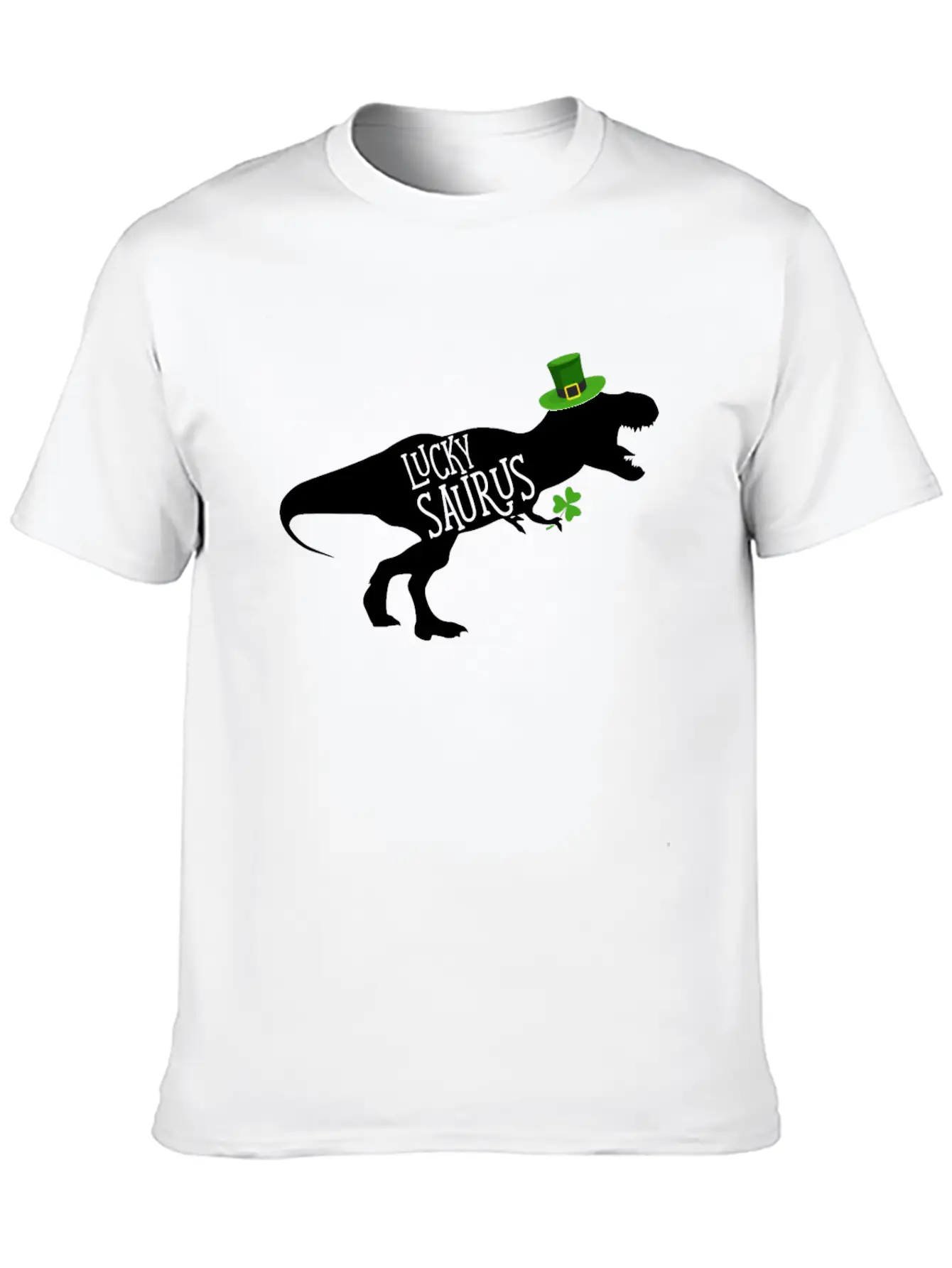 Lucky Saurus Dinosaur Shamrock St Patrick's Day Classic Cotton Tee – Unisex Comfort For Any Season