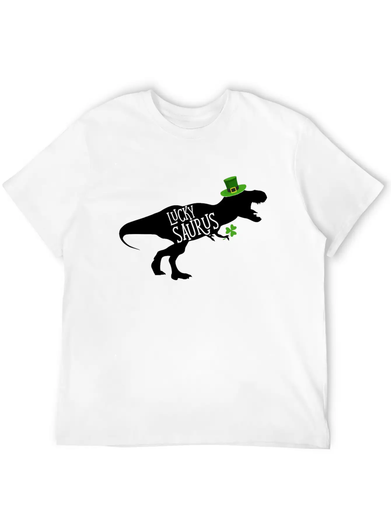 Lucky Saurus Dinosaur Shamrock St Patrick's Day Classic Cotton Tee – Unisex Comfort For Any Season