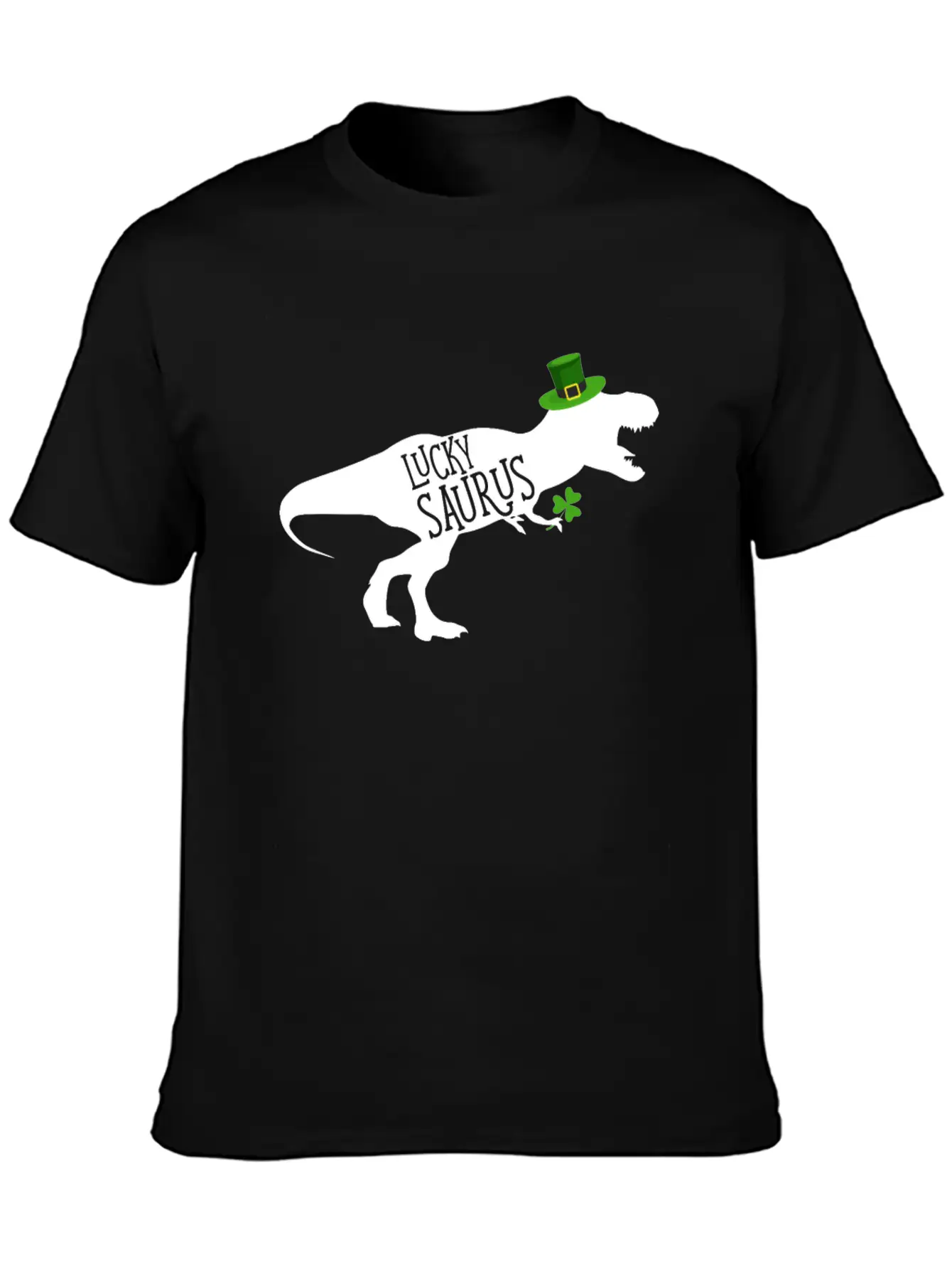 Lucky Saurus Dinosaur Shamrock St Patrick's Day Classic Cotton Tee – Unisex Comfort For Any Season