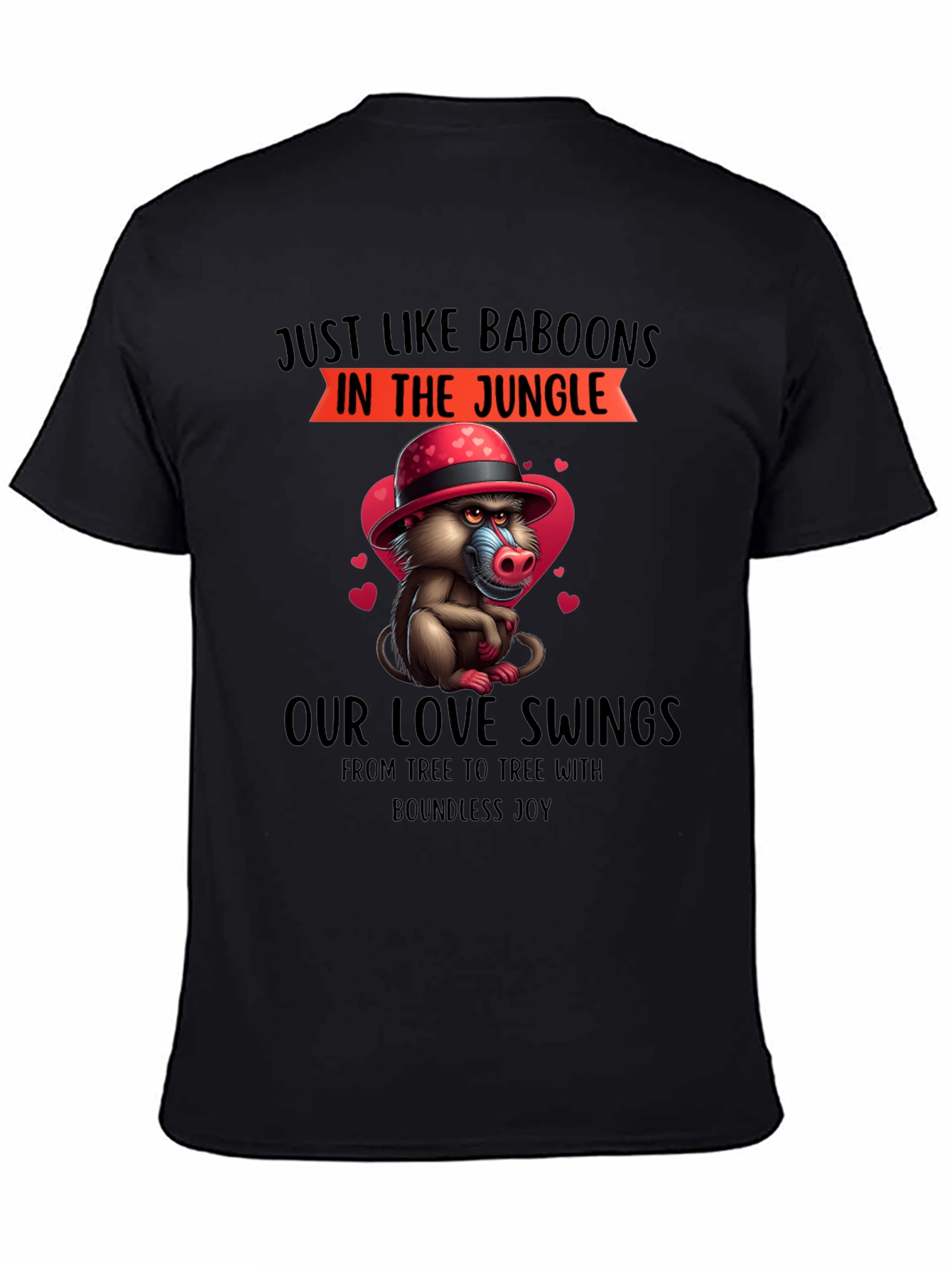Baboon Love Swings T-Shirt - Jungle Romance Tee