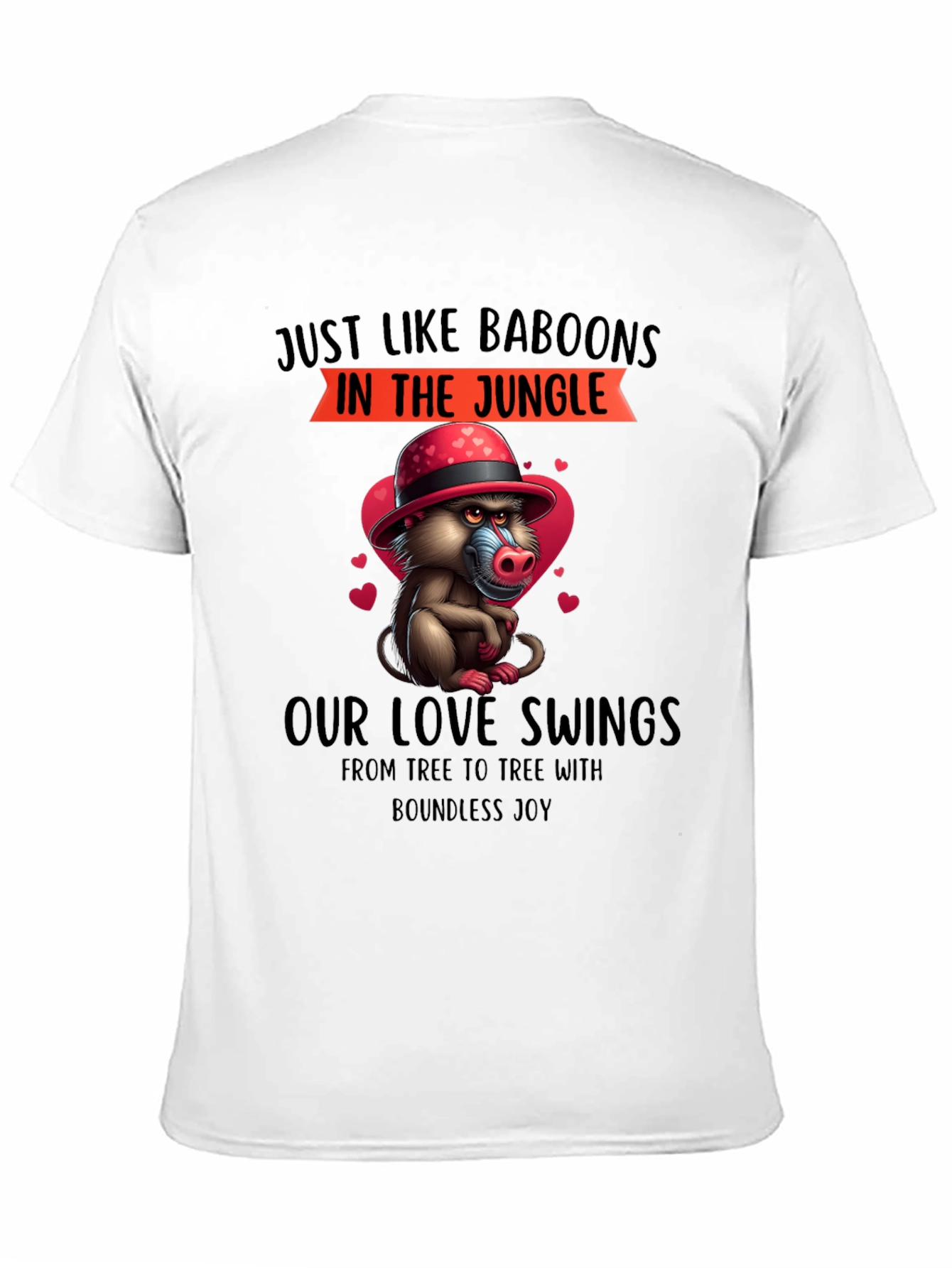 Baboon Love Swings T-Shirt - Jungle Romance Tee