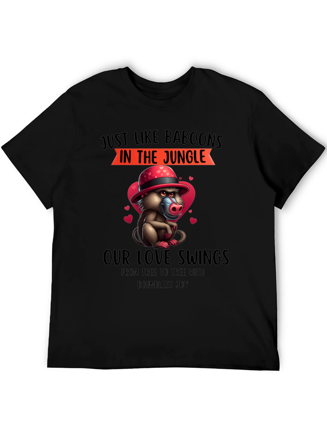 Baboon Love Swings T-Shirt - Jungle Romance Tee