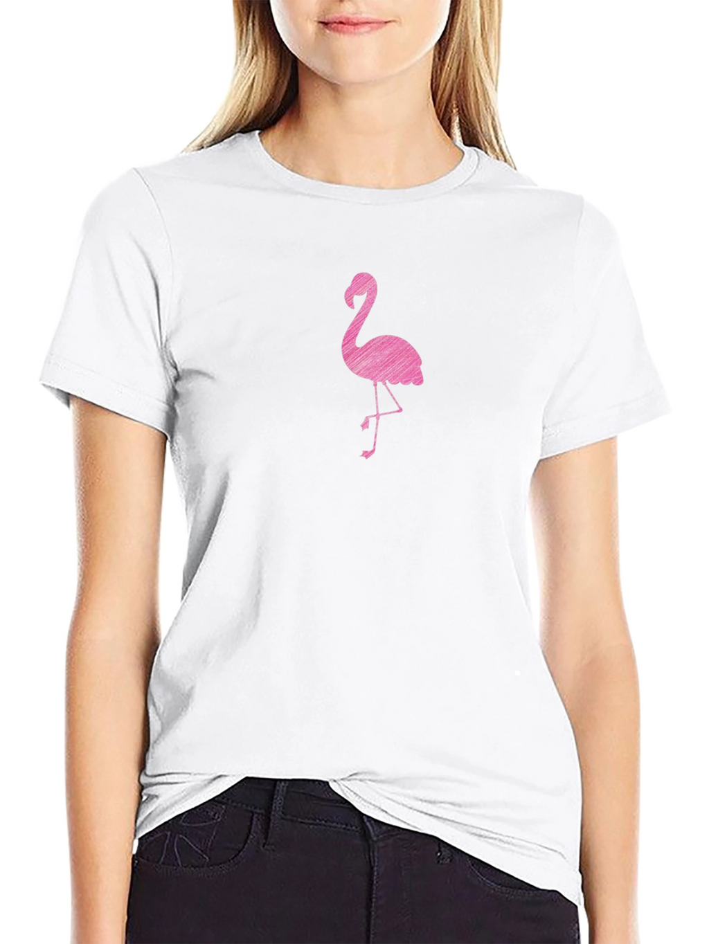 Black Flamingo Graphic Tee Shirt
