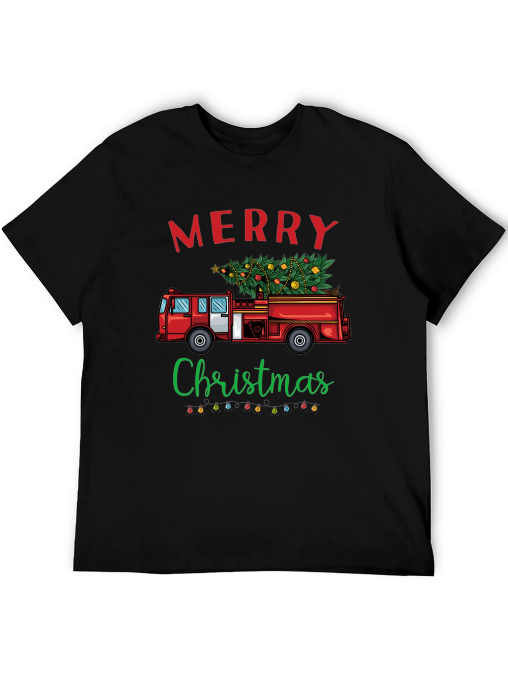 Merry Christmas Fire Truck T-Shirt