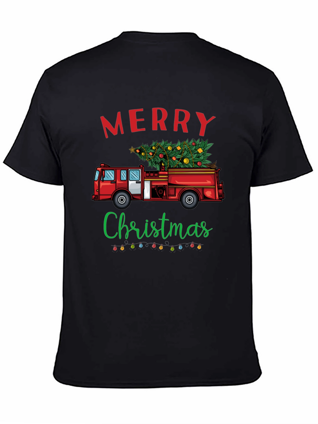 Merry Christmas Fire Truck T-Shirt