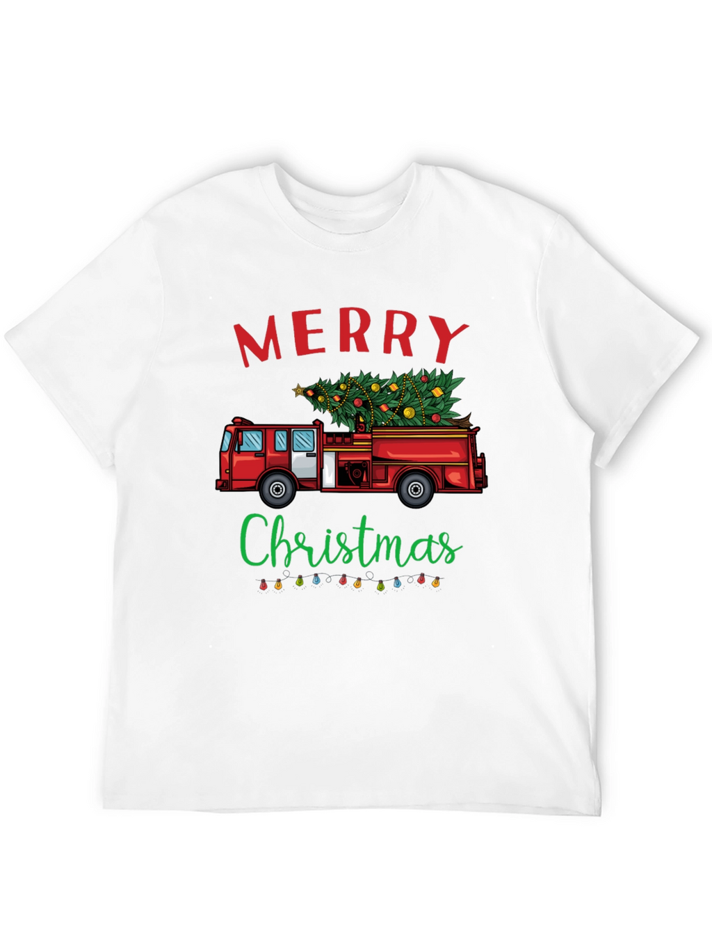 Merry Christmas Fire Truck T-Shirt