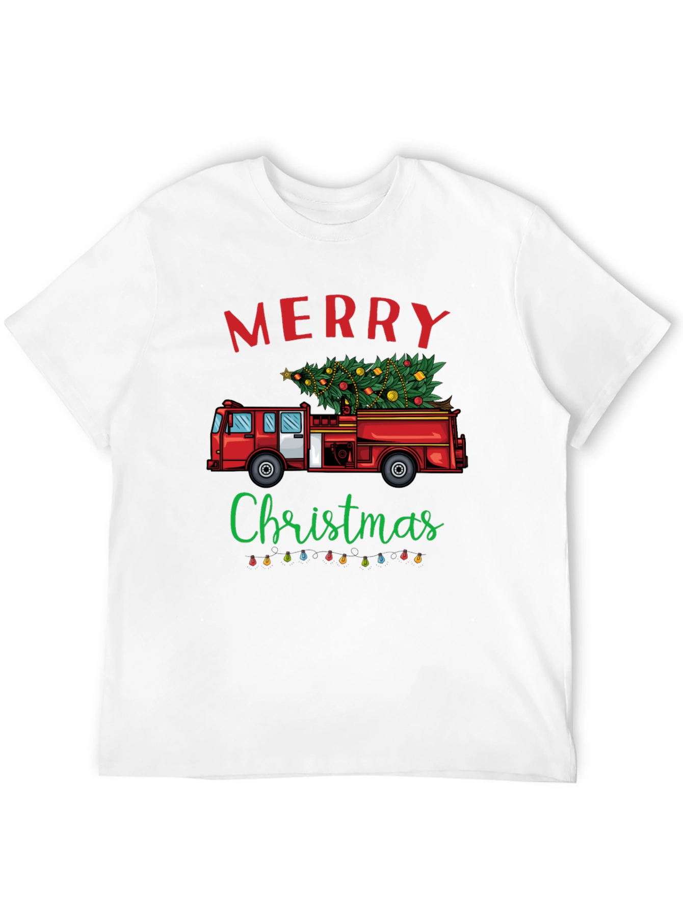 Merry Christmas Fire Truck T-Shirt
